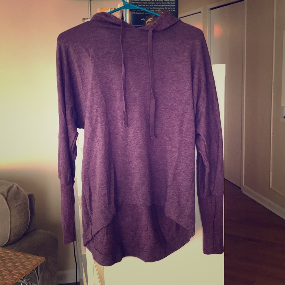 Purple hi-lo hoodie